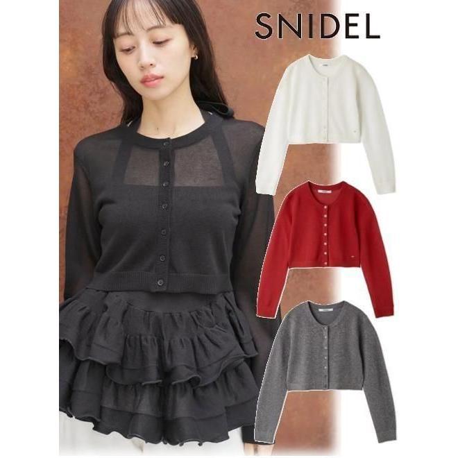 (10% OFF & 300 yen OFF for a limited time) snidel / Snidel Basic Compact Sheer Cardigan 26 Spring/Summer. SWNT262062