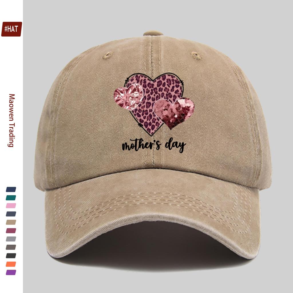 Pc Women Pink Leopard Print Trucker Cap  Adjustable Snapback Dad Hat with Heart  Leopard Design Lightweight Suitable for Ou