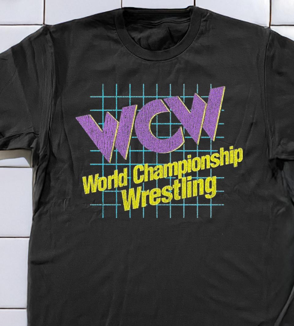 90 s Wcw Aged T-Shirt Black M 4XL