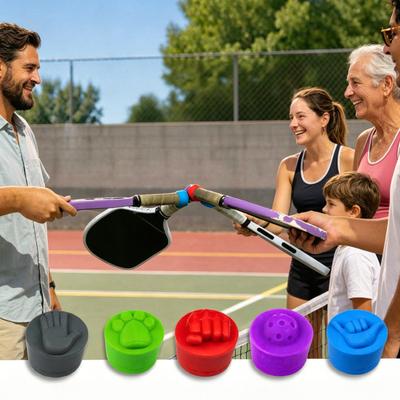 5 Pièces Embouts de Raquette en Silicone pour Poignées de Pagaie, Amorti Doux et Réduction des Vibrations Embouts de Pagaie, Accessoire de Pagaie Universel Amusant
