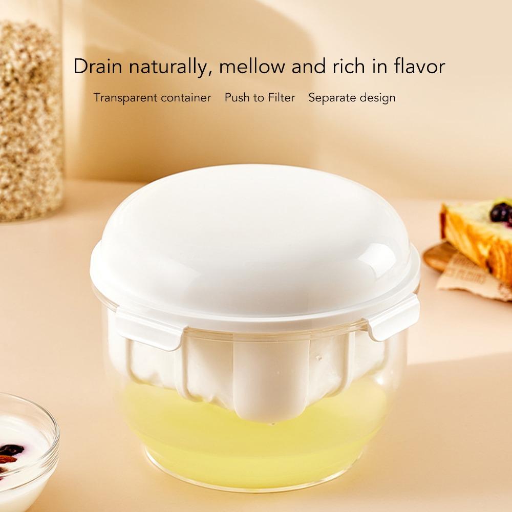 Detachable Greek Yogurt Strainer PP PS Stainless Steel Nylon Yogurt Whey Separator Home Kitchen