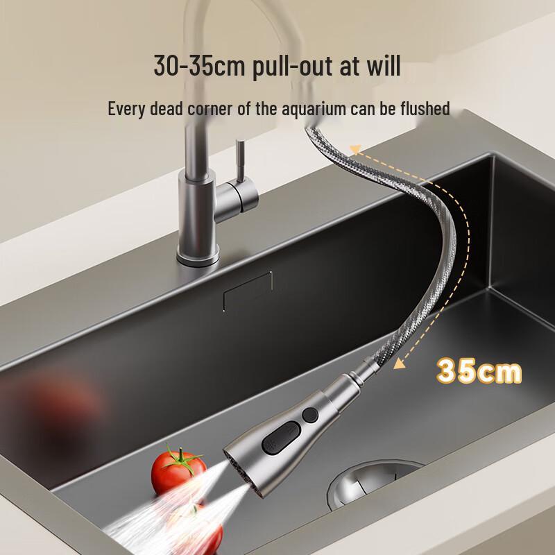 Jingdong Crafted 304 Stainless Steel Pull-Out Kitchen Faucet