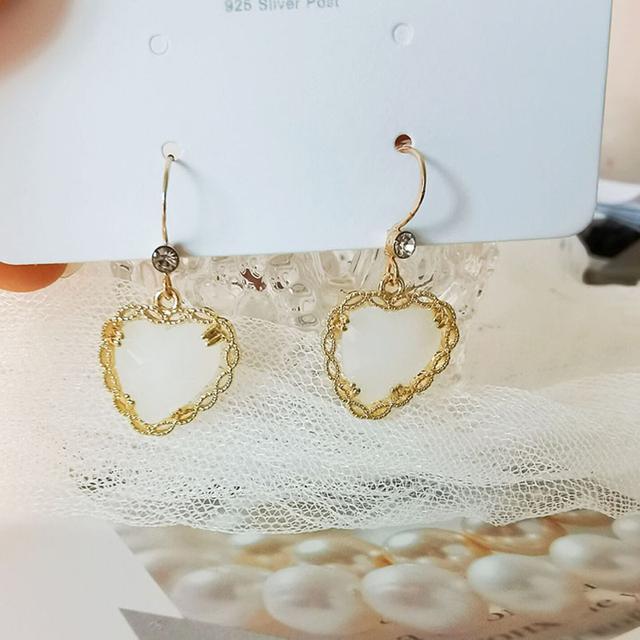 Premium Heart Rhinestone Multicolor Dangle Earring Long Zircon Heart Earrings for Wome N  Earings Fashion Jewelry