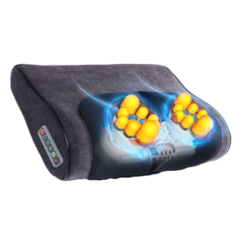 Electric Kneading Shiatsu Massage Pillow Inftared Heating Neck Massager Massage Cushion for Back Waist Body Health Massageador Relaxation