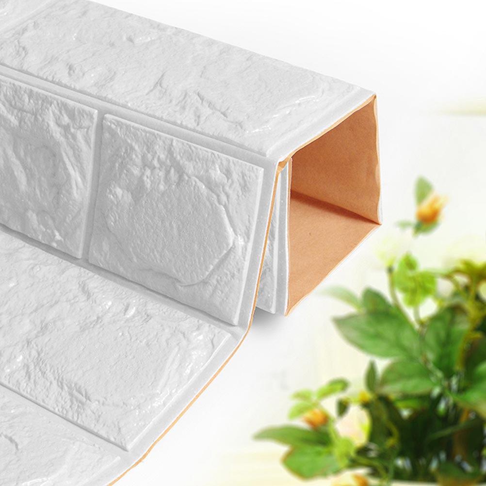 3D Brick Grain Wall Stickers Self Adhesive Realistic Texture Easy Cut Customizable Wall Decor for Living Room Bedroom School