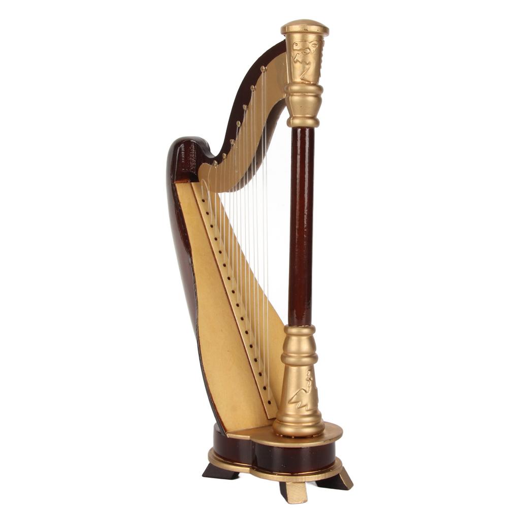 Miniature Musical Instrument Replica with Case 7.9 Inch Musical Instrument Model Dollhouse