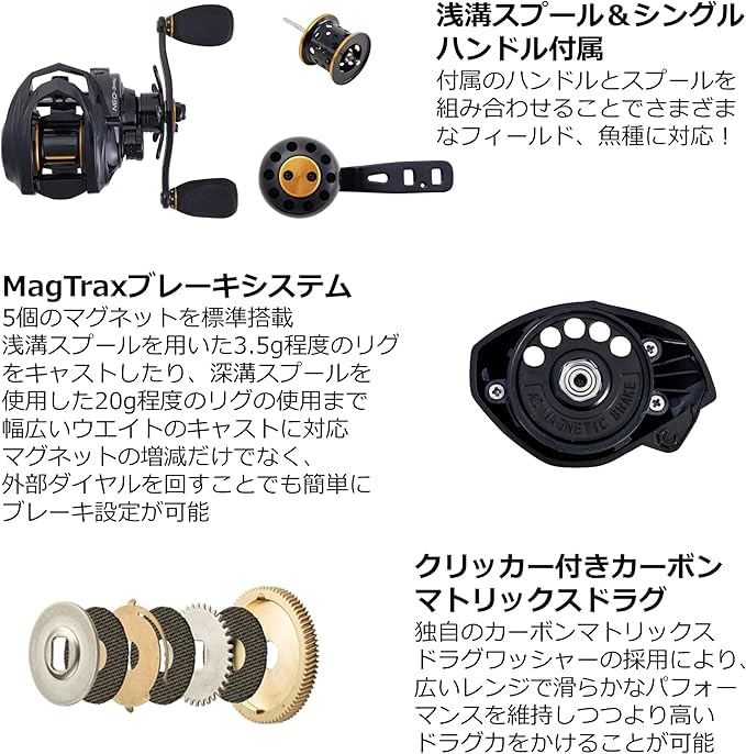 AbuGarcia 7 Jigging Casting Vertical Spare Spool and Handle NEO-3way [Used]
