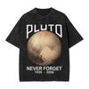 Pluto Never Forget  Th Graphic Print TShirt for Amateur Astronomer Men Women Retro Washed Cotton Summer Oversize Tee