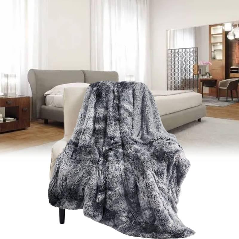 Faux Fur Oversized Blanket Super Soft Cozy Blanket Luxury Fluffy Throw Blan