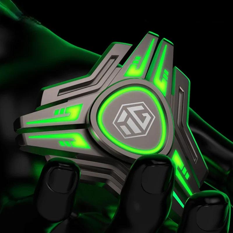 Luminous Fingertip Gyro Set EDC Fidget Toys Metal Hand Spinner Children Male Stress Relief