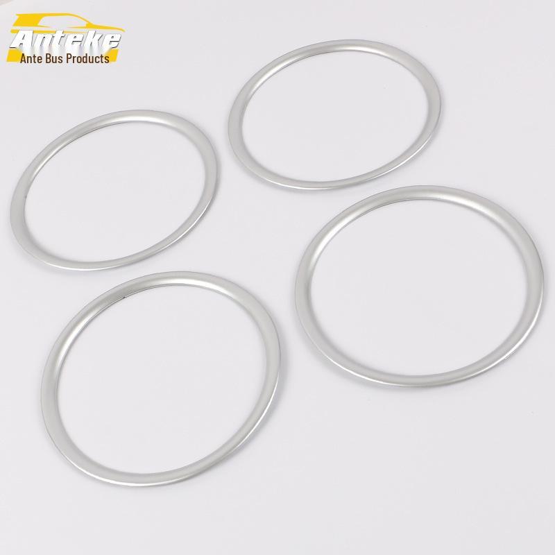 Compatible with 17 Ford Kuga models, this door speaker box decorative frame features a bright ring electroplated speaker cover.