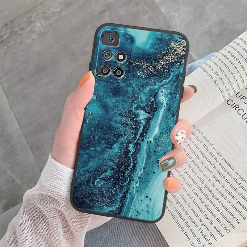 Marble Pattern Phone Case For Redmi 10 Redmi10 Protective Cover Case Pink Gold Marble Soft Silicone Funda For Xiaomi Redmi 10