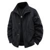 Men's Trendy Long Sleeve Jacket - Spring/Autumn Style, Solid Color, Casual & Versatile Outerwear
