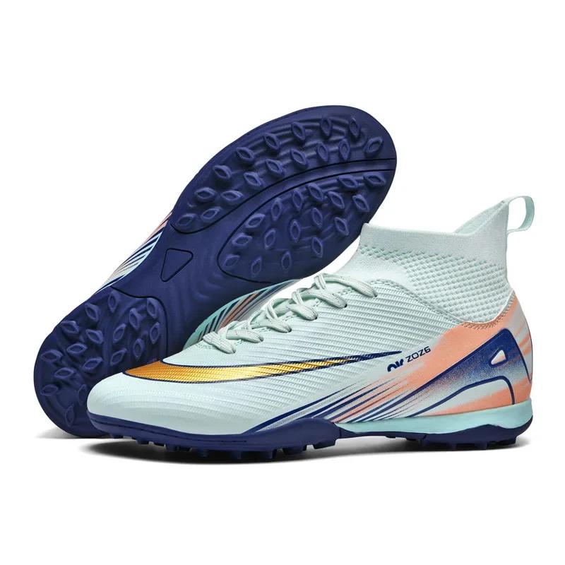 New Men Cleats Soccer Shoes Sport Match Futsal Indoor Training Kids Football Boots High-quality TF/FG Grass Ankle Hot-selling