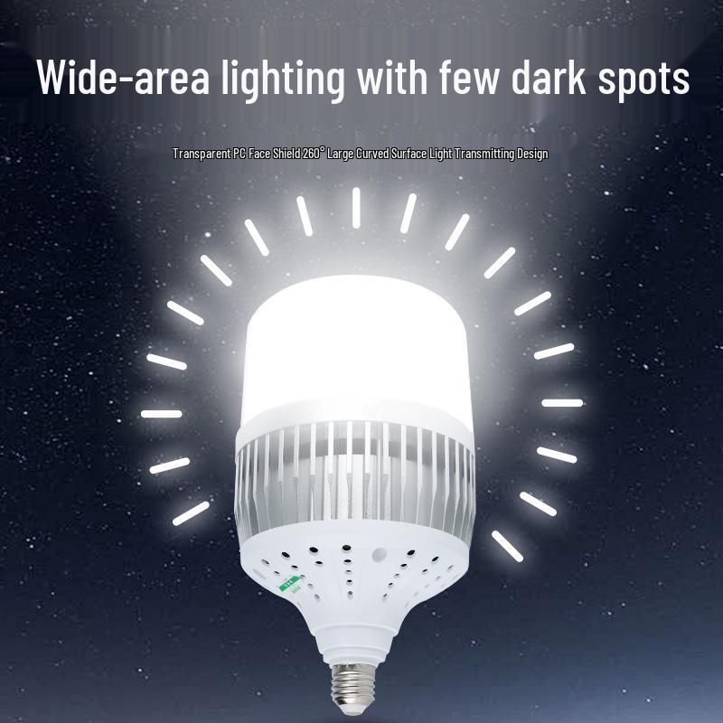 Super Bright LED Energy-Saving E27 Screw Base Round Silver Light Bulb for Home