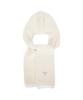 Bajal Logo Label Hooded Muffler Cream