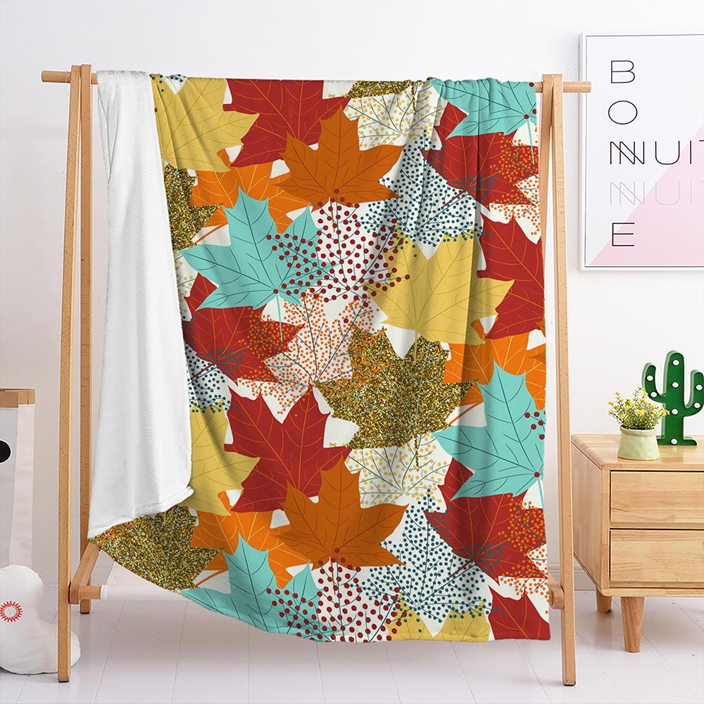 Decke Flanelldecke Herbstblatt Ahornblatt Landschaft 3D Digitaldruck Decke Decke