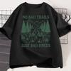 No Bad Trails Just Bad Knees T Shirt Funny Hiking TShirt Nature Lover Tee Family Camping Vacation Tshirt Adventure Tees Tops