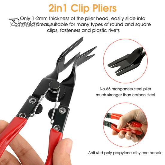 Plastic Clip Removal Tool 19Pcs Trim Set with Pick & Tool, Sticker Scraper, Automotive Car Modification Panel Pry for Door Stereo, Fastener