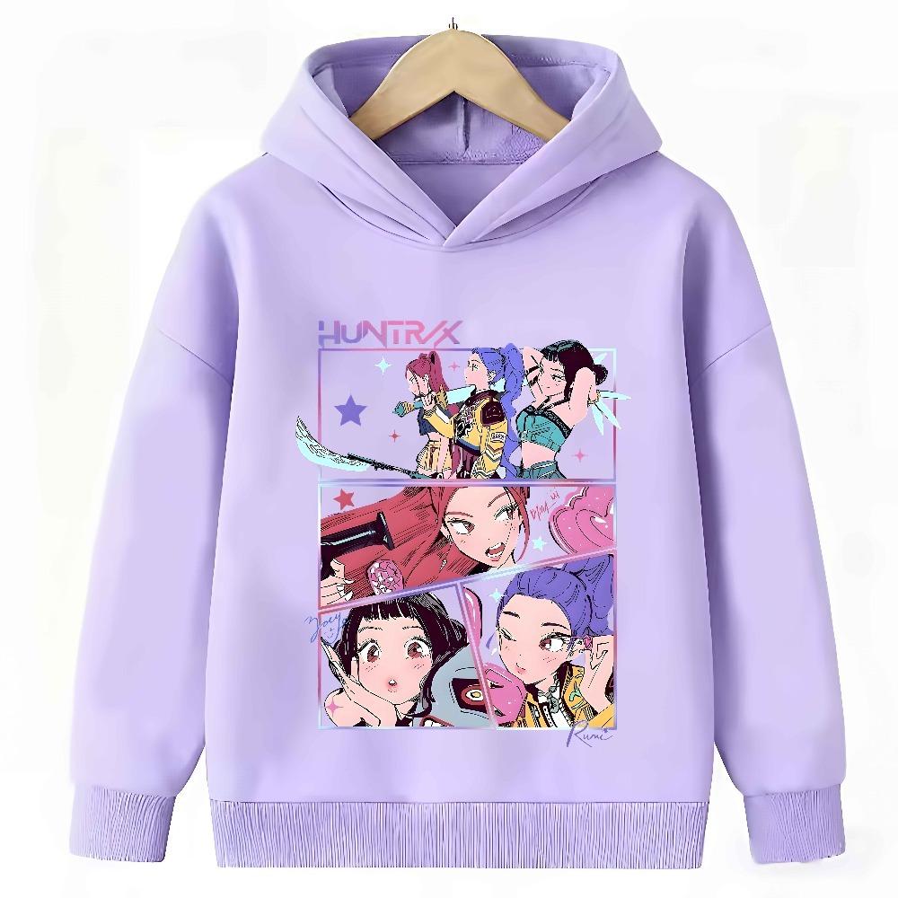 Hoodie Hunter Rumi KPop Demon Derpy Cartoon Fashion Casual Top Printed Hoodie for Boys and Girls