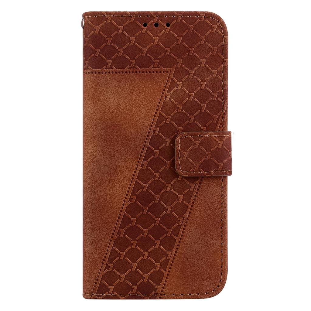For Realme 12 5G/12x 5G Wallet Phone Case 7-Shape Imprint Foldable Stand Leather Cover