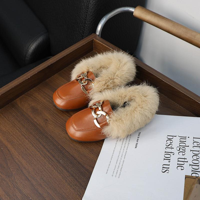 Klasické zimní dětské boty pro chlapce Teplé nadýchané Dívčí Bavlněné boty Módní ploché Všestranné Dětské Běžné Boty Jednoduché Měkké