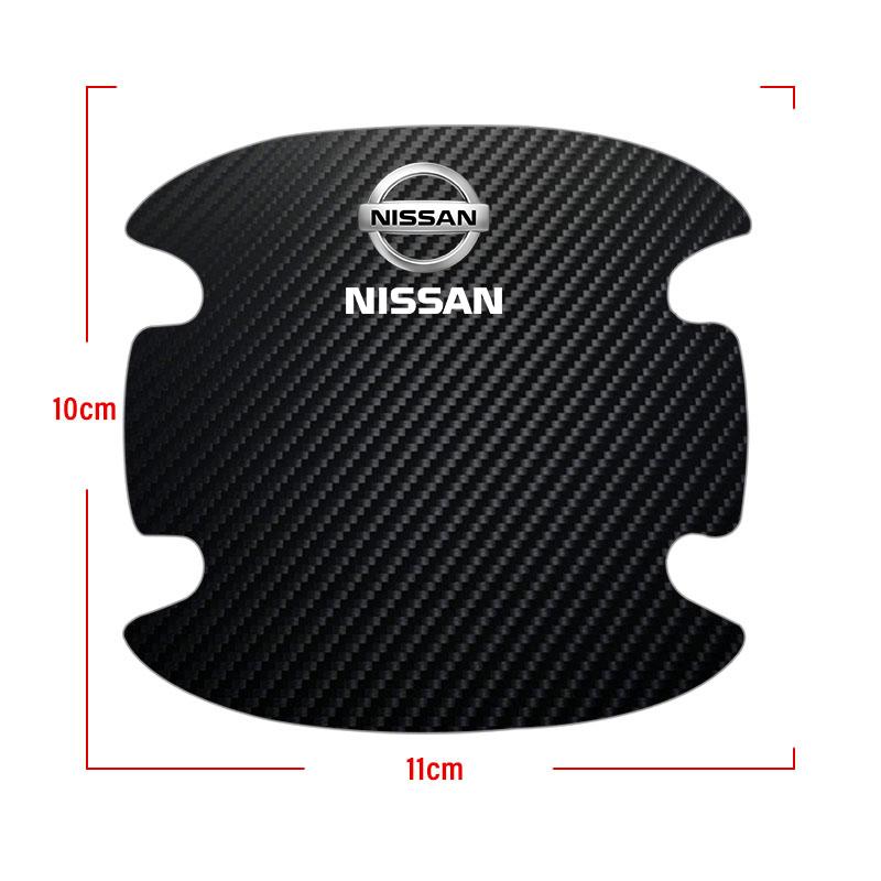 4PCS Car Door Handle Protection 3D Sticker Emblem Car Decoration For Nissan Nismo Almera Tiida Juke Teana Qashqai 350Z 370Z GTR