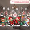 Cartoon Christmas Window Glass Stickers 2025 Christmas Decoration for Home Living Room Wall Decor 2025 Happy New Year Stickers