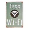 Free WiFi Hotel Business Metal Sign Vintage Tin Plaque Wall Decor Cafe Bar Interior Ornament