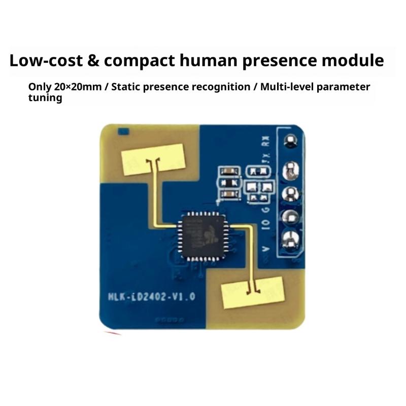 1/2Pcs Gpio And Uart Interfaces 24G Hlk-Ld2402 Static Human Body Presence Detection Aiot Millimeter Wave Sensor Radar Module