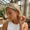 Stainless Steel Vintage Textured Bow Stud Earrings For Women  Gold Plated Bowknot Ribbon Earring Party Aesthetic Jewelry Gifts