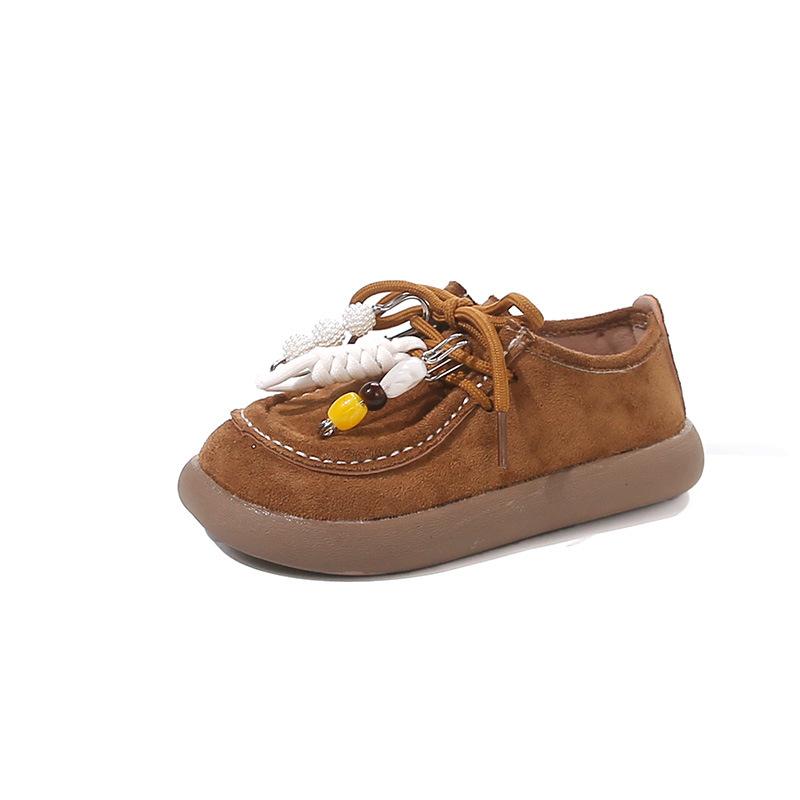 

Vintage Girl Loafers Soft Sole Anti Slip Kangaroo Shoes Fashion Toddler Spring Autumn Casual size 23