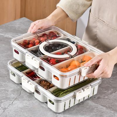 Durable Compartment Store Reusable Vegetable Fruit Storage Container Refrigerator Accessory Storage Box