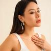 Spice Girl Wind Lava Sweet Cool Geometric Earrings Irregular Liquid Water Drop Stud Earrings Jewelry