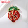 New Korean Version Fashion Pomegranate Brooch Women's Design Sense Niche Fruit Plant Corsage Suit Sweater Pin Jewelry