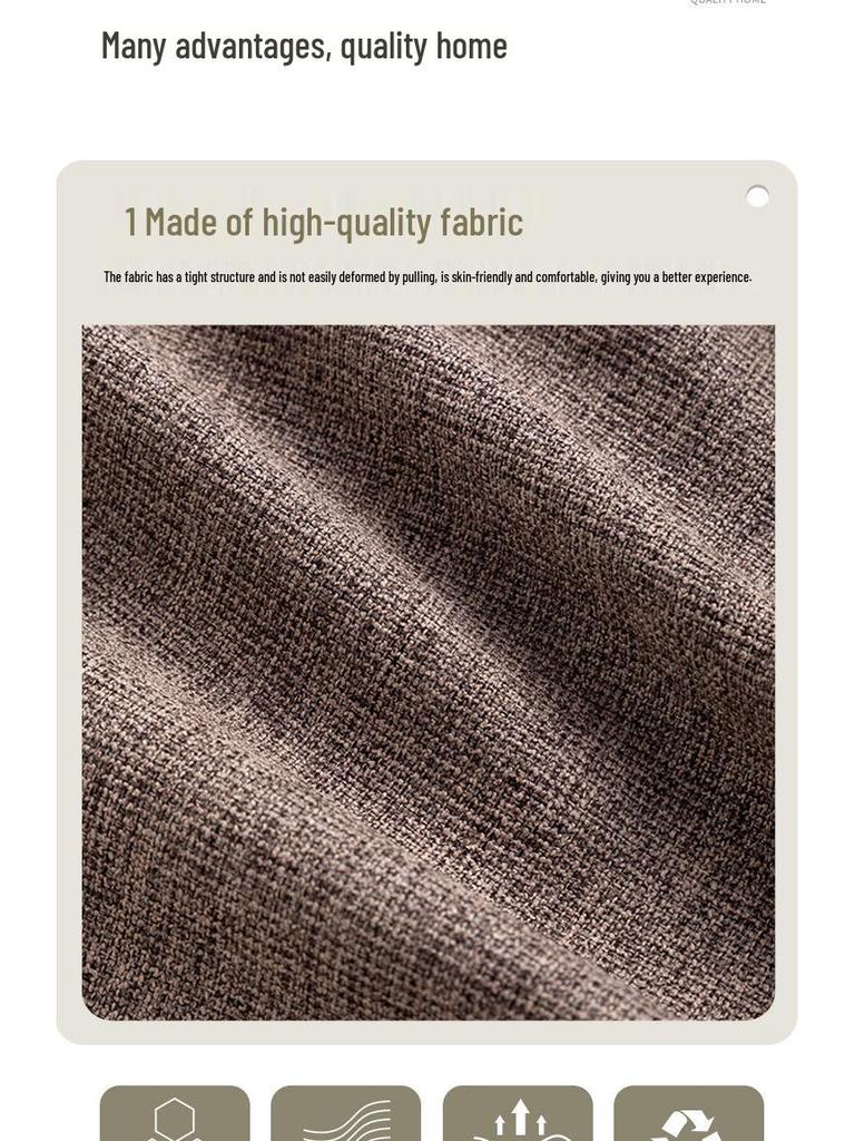 All-Polyester Solid Color Linen-Like Sofa Fabric with Soft Bag Process - Composite Flocking Fine Linen Canvas