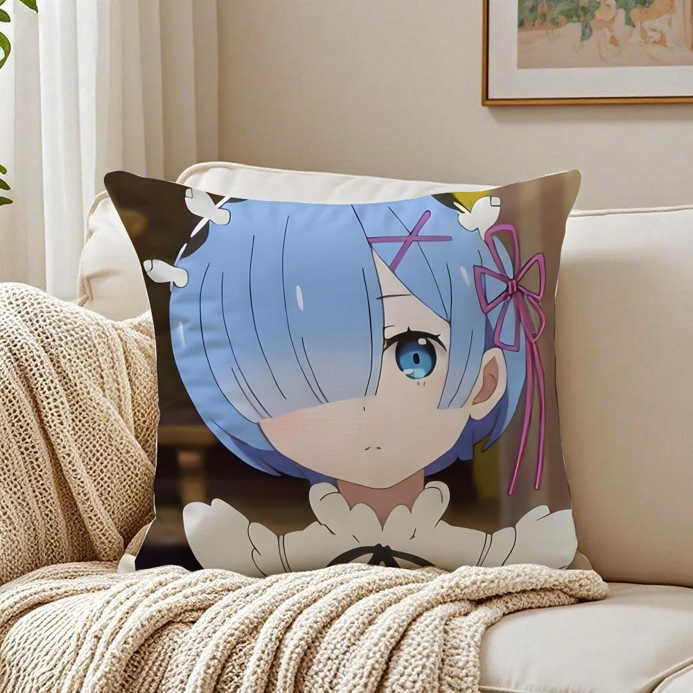 anime character loyal RRe ZZero Cushion Cover Pillowcase Antidustmite living Room Sofa Decor Cushion Room