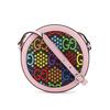 Gucci Psychedelic Series Magic Jumping Candy Color Logo Canvas And Leather Round Bag Women Shoulder Bag Pink Multicolor 603938-HPUAN-1043