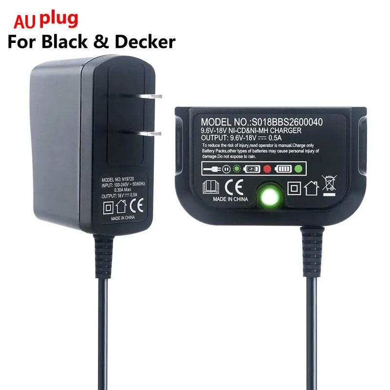For Black & Decker Safety Charger Multiple Charging Protection For 9.6V-18V NI-CD NI-MH Battery A12-XJ A12EX A1712 FS120BX
