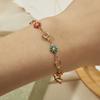 Korean Multicolor Daisy Flower Charm Bracelet for Women Fashion Butterfly Pearl Love Heart Adjustable Bangle Girls Party Jewelry