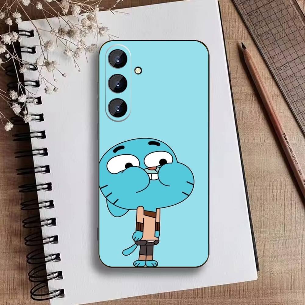 S-Gumball and Darwin Phone Case For Samsung Galaxy A73,A21s,A22,A31,A52,A53,A71,A41Soft Black Shell