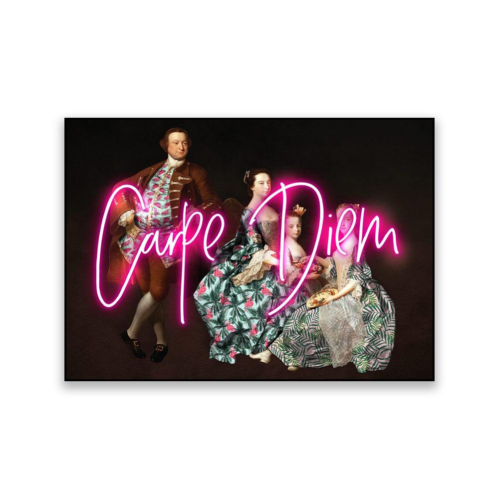 

Смішне змінене мистецтво. Плакат Carpe Diem. Рожеве неонове мистецтво. Друк на полотні. Абстрактне вікторіанське мистецтво. Класичний портрет. Картина на полотні. Декор. 21x30 No Frame