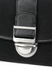 David Jones women's messenger bag, black faux leather