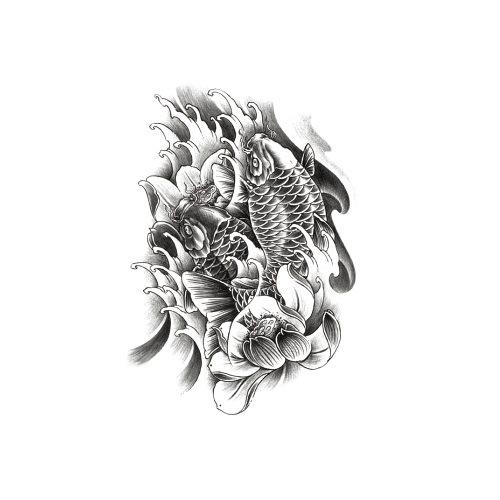 Tattoo-Aufkleber Blume Arm Halber Arm Wasserübertragung Wasserdichter Tattoo-Aufkleber Glückverheißende Bedeutung Chinesischer Stil Tattoo