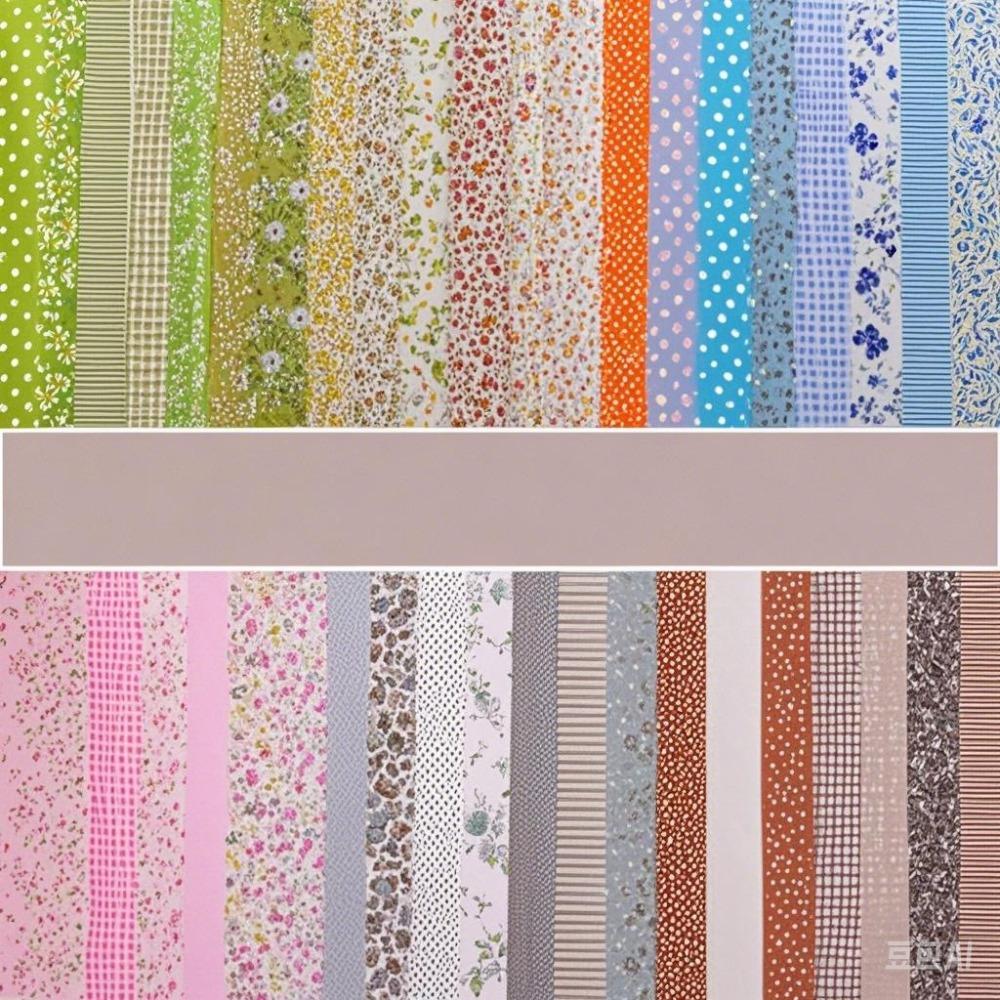 40Pcs Colorful Printed Precuts Fabric Jelly Rolls Sewing Material Cotton Patchwork Strips 6.5x50CM DIY Quilting Fabric Bundles