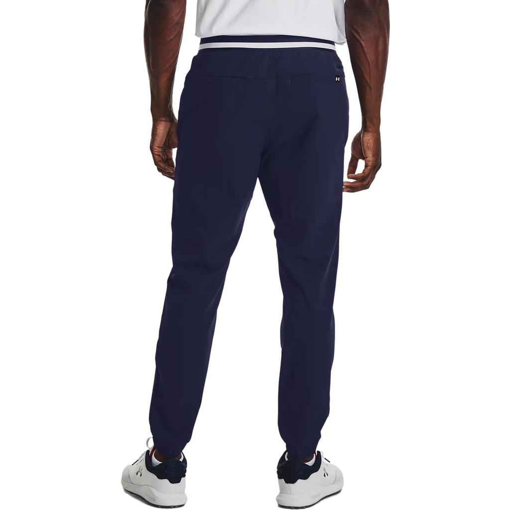 Under Armour Solid Color Elastic Waist Joggers Men Bottoms Midnight-Blue 1374766-410