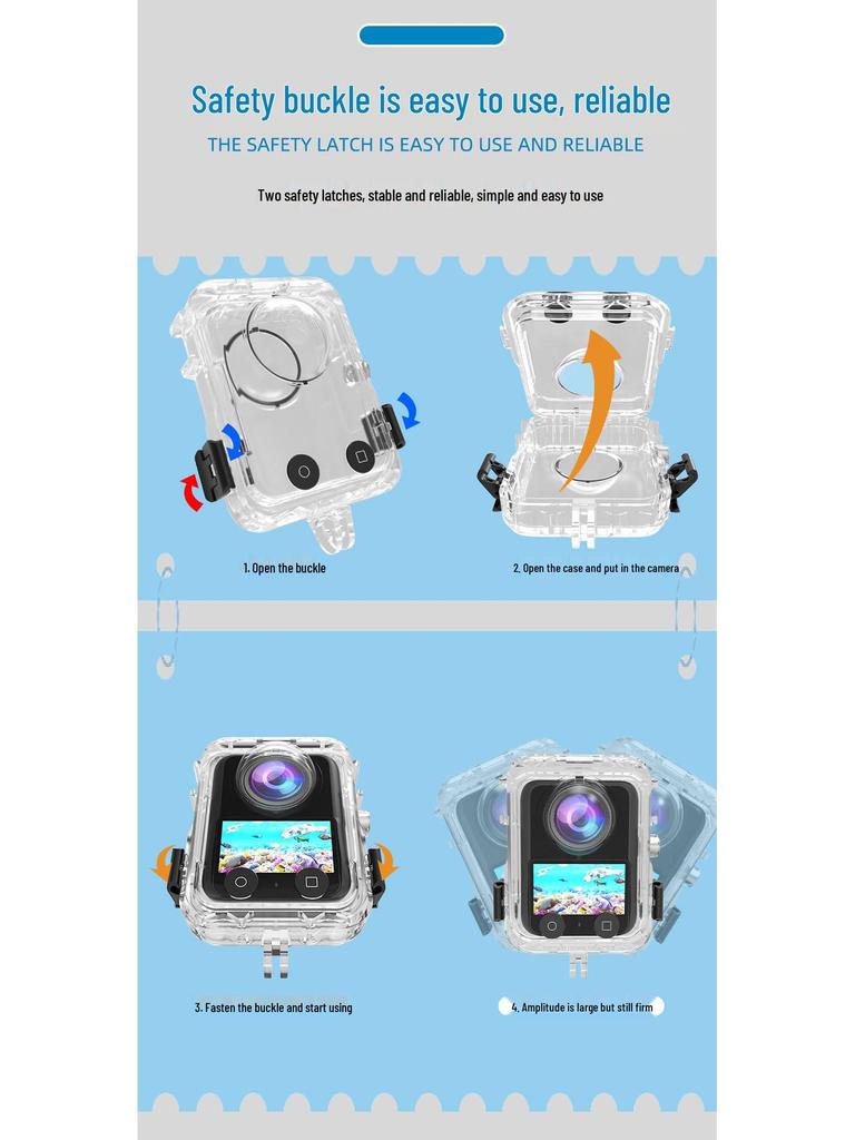 Waterproof Protective Case for DJI Osmo 360 Panoramic Action Camera - Ideal for Outdoor Sports