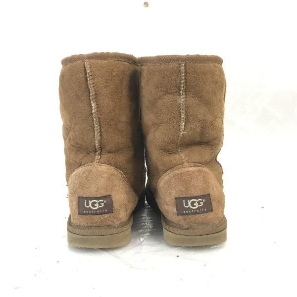 Rare New Zealand UGG Australia Sheepskin Mouton Boots W6 23.0 Brown(USED)