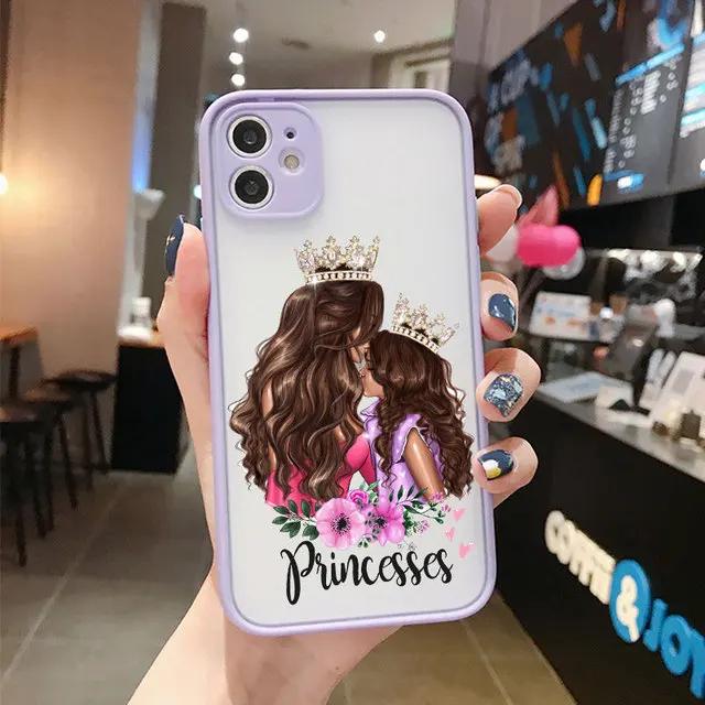 

Super Mom Dad Gril Boy Child Phone Case For iPhone 17 16 15 14 13 12 11 Pro Max Mini 7 8 Plus SE Shockproof Matte Cover Fundas iPhone 12 Mini
