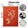 DIY Pearl Embroidery Diamond Painting Kit Koi Fish Sparkling Beads Art Craft Handmade Decoration Gift for Home Use